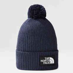 Best The North Face Bonnet à Logo Box TNF Et Pompon Summit Navy