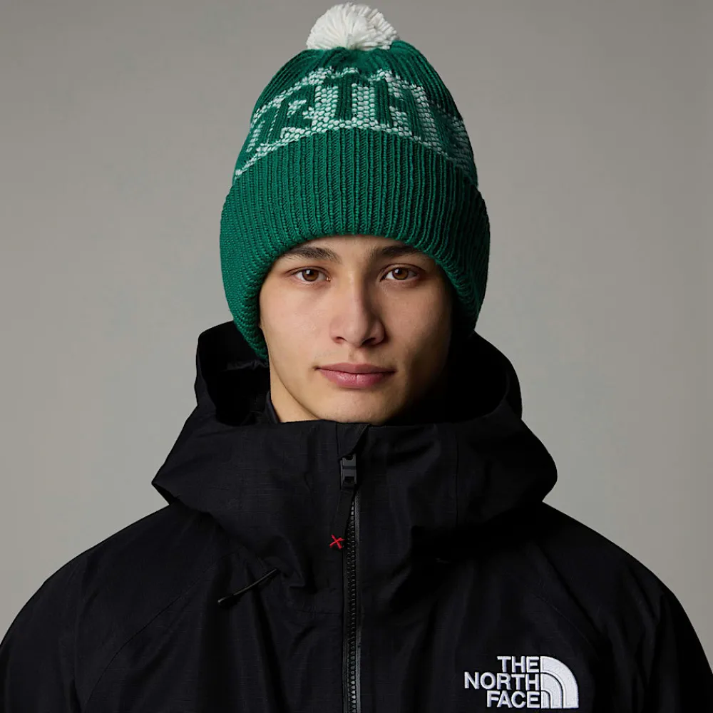 Online The North Face Bonnet Retro Cabin Evergreen-White Dune