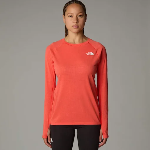 Clearance The North Face Haut à Manches Longues Summit Pro 120 Pour Femme Radiant Orange