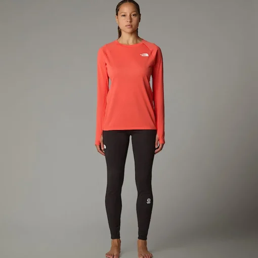 Clearance The North Face Haut à Manches Longues Summit Pro 120 Pour Femme Radiant Orange