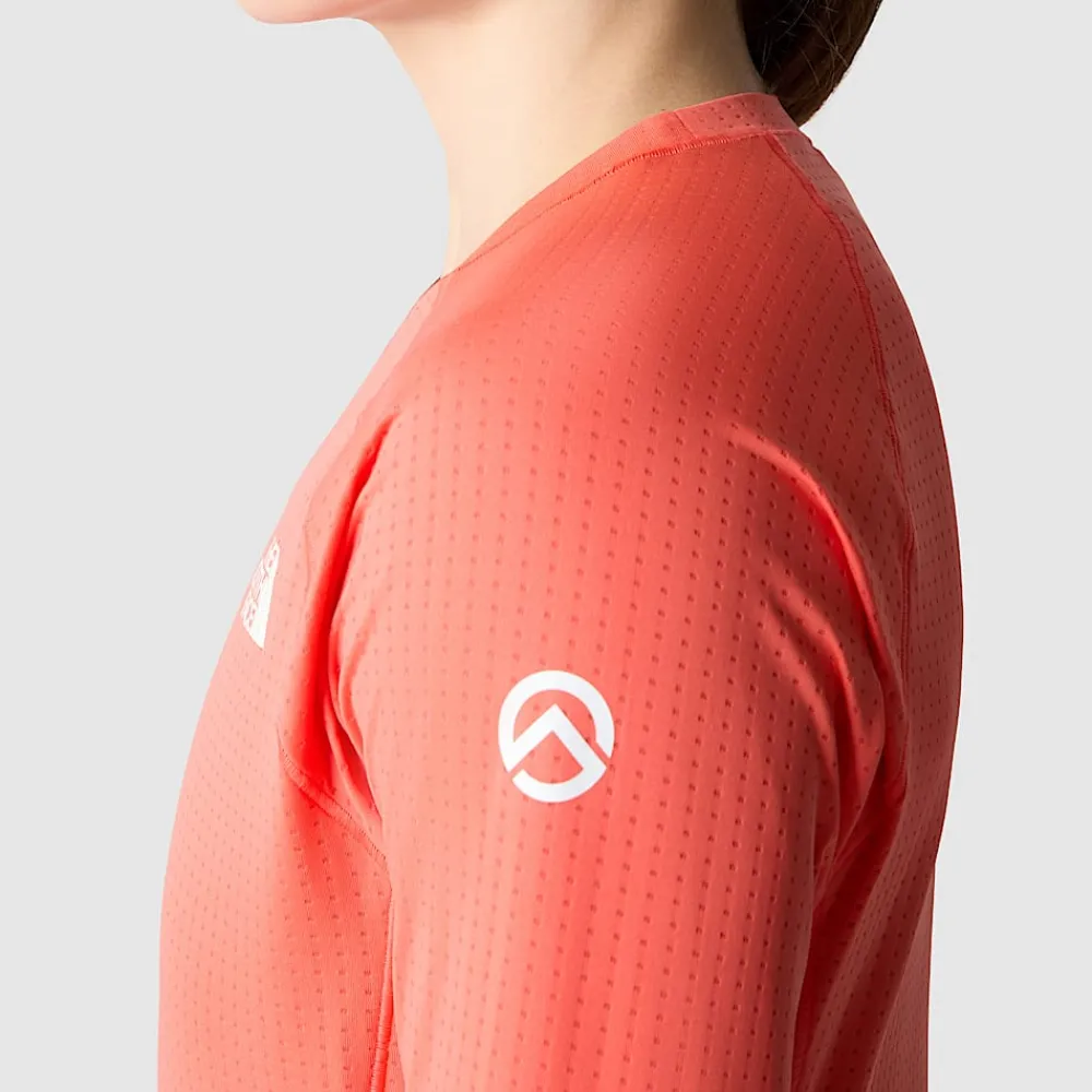 Clearance The North Face Haut à Manches Longues Summit Pro 120 Pour Femme Radiant Orange