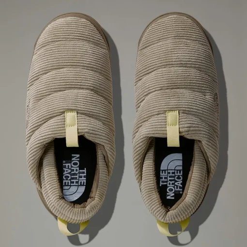 Hot The North Face Pantoufles En Velours Côtelé Nuptse Street Pour Homme CLAY GREY/CAVERN GREY
