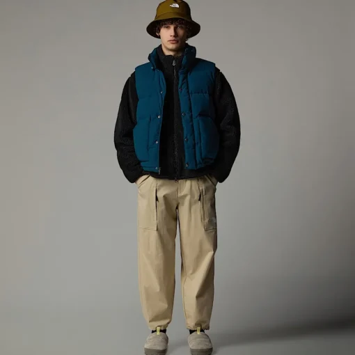 Hot The North Face Pantoufles En Velours Côtelé Nuptse Street Pour Homme CLAY GREY/CAVERN GREY