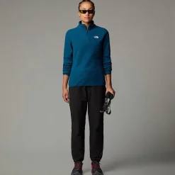 Hot The North Face Polaire à Col Zippé 100 Glacier Pour Femme Midnight Petrol
