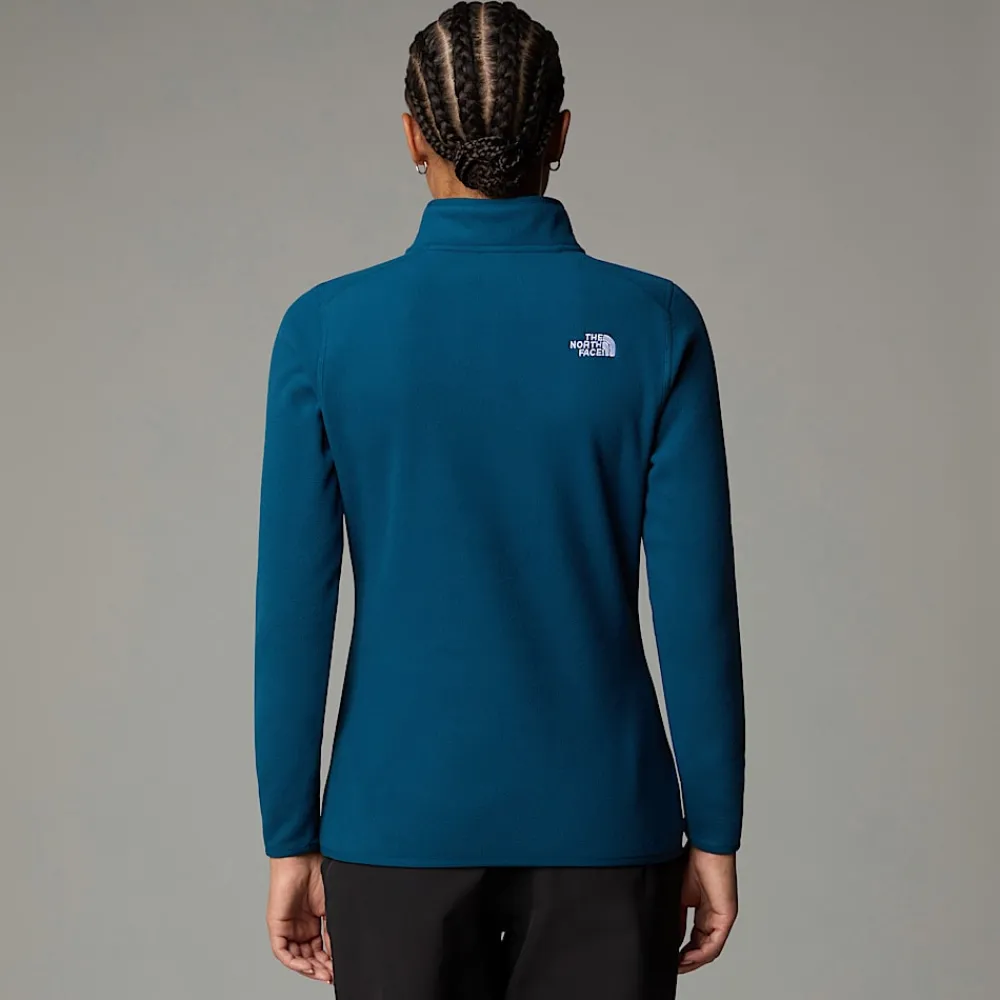 Hot The North Face Polaire à Col Zippé 100 Glacier Pour Femme Midnight Petrol