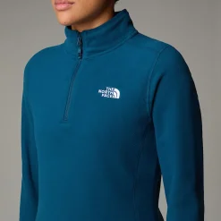 Hot The North Face Polaire à Col Zippé 100 Glacier Pour Femme Midnight Petrol