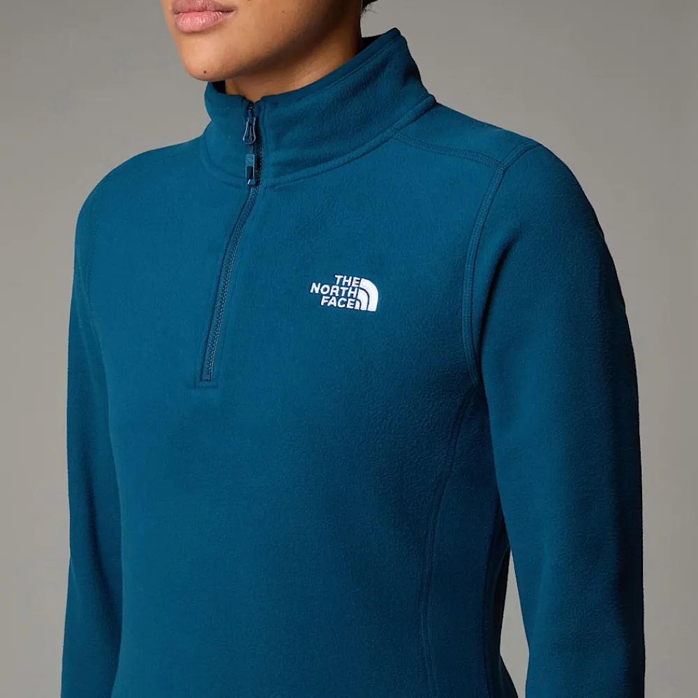 Hot The North Face Polaire à Col Zippé 100 Glacier Pour Femme Midnight Petrol