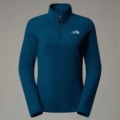 Hot The North Face Polaire à Col Zippé 100 Glacier Pour Femme Midnight Petrol