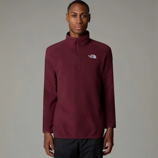 Cheap The North Face Polaire à Col Zippé 100 Glacier Pour Homme Alpine Plum