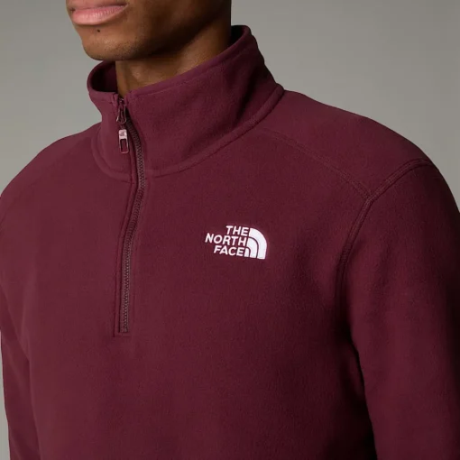 Cheap The North Face Polaire à Col Zippé 100 Glacier Pour Homme Alpine Plum