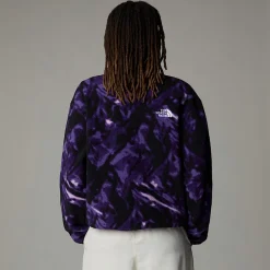 Fashion The North Face Polaire à Col Zippé TNF Fleeski Pour Femme Peak Purple 3D Summit Mesh Print