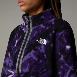 Fashion The North Face Polaire à Col Zippé TNF Fleeski Pour Femme Peak Purple 3D Summit Mesh Print