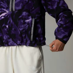 Fashion The North Face Polaire à Col Zippé TNF Fleeski Pour Femme Peak Purple 3D Summit Mesh Print