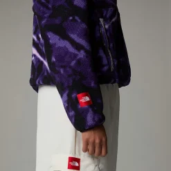 Fashion The North Face Polaire à Col Zippé TNF Fleeski Pour Femme Peak Purple 3D Summit Mesh Print