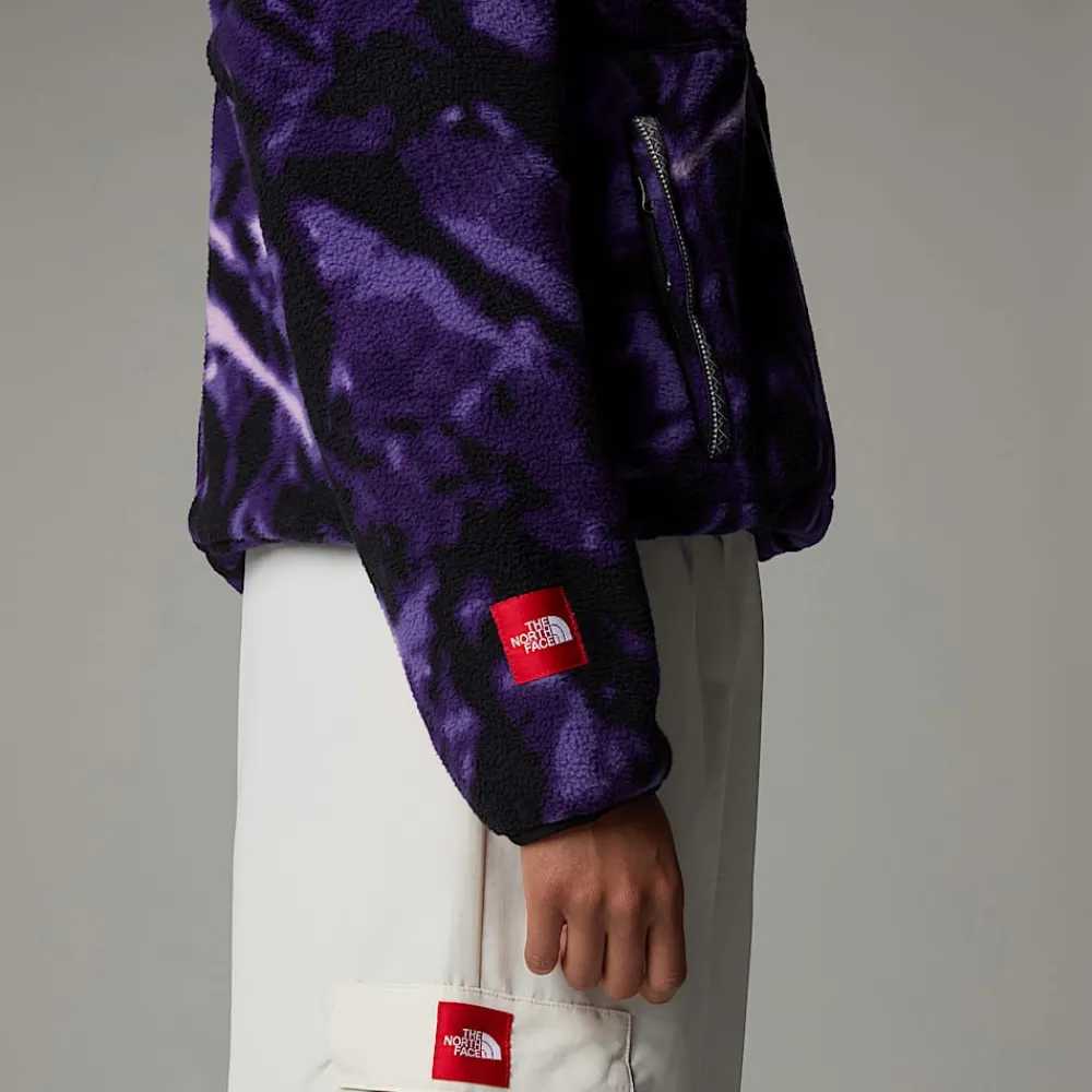 Fashion The North Face Polaire à Col Zippé TNF Fleeski Pour Femme Peak Purple 3D Summit Mesh Print