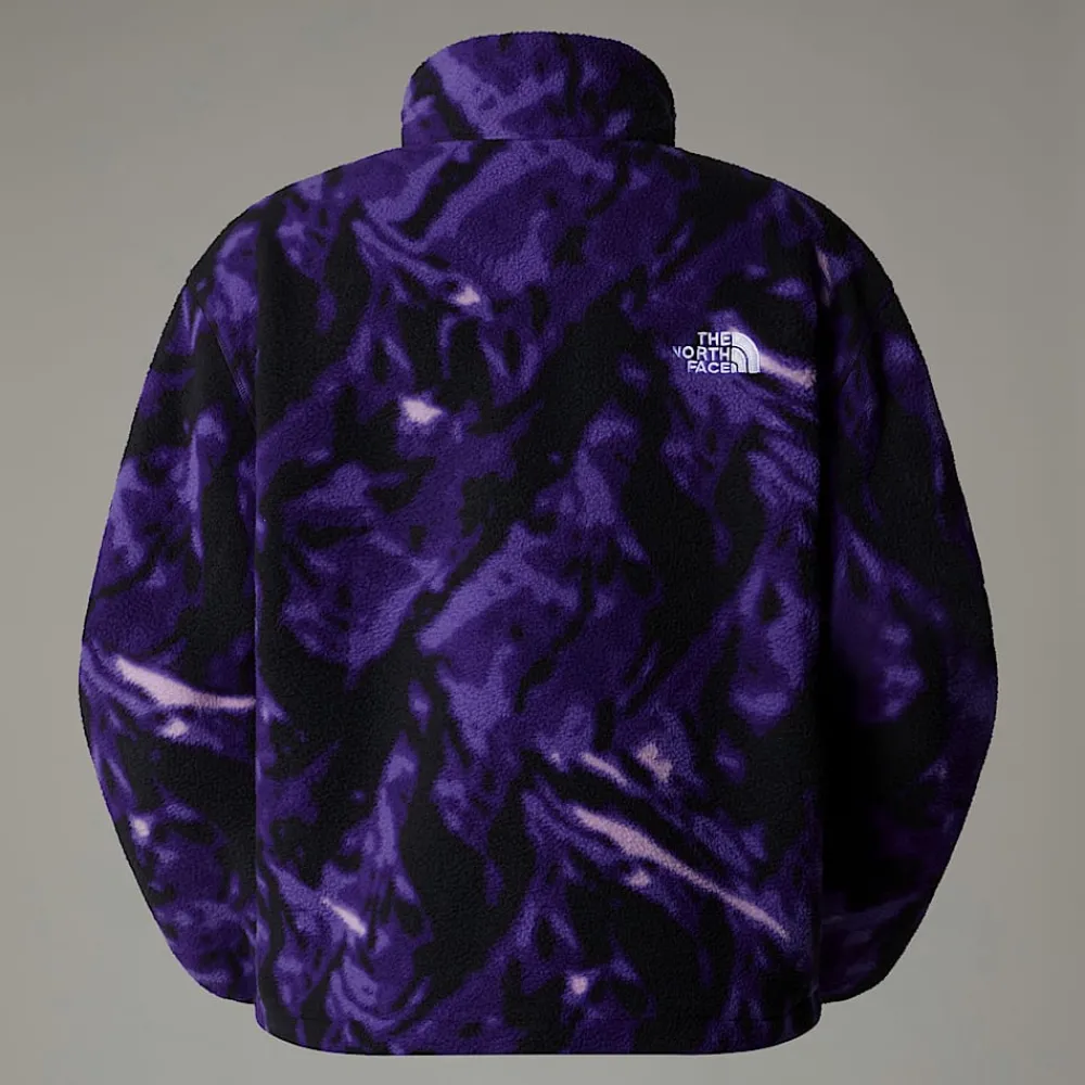 Fashion The North Face Polaire à Col Zippé TNF Fleeski Pour Femme Peak Purple 3D Summit Mesh Print
