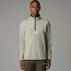 Fashion The North Face Polaire à Col Zippé Glacier Pour Homme Clay Grey