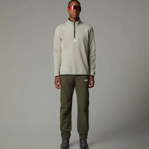 Fashion The North Face Polaire à Col Zippé Glacier Pour Homme Clay Grey