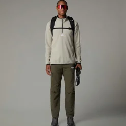 Fashion The North Face Polaire à Col Zippé Glacier Pour Homme Clay Grey
