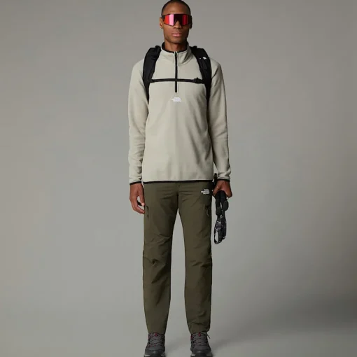 Fashion The North Face Polaire à Col Zippé Glacier Pour Homme Clay Grey