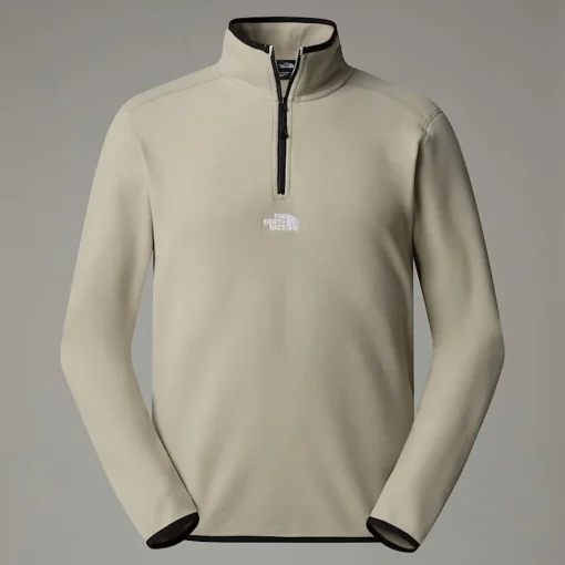 Fashion The North Face Polaire à Col Zippé Glacier Pour Homme Clay Grey