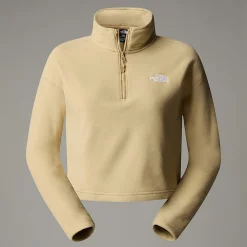 Cheap The North Face Polaire Courte à Col Zippé 100 Glacier Pour Femme Khaki Stone