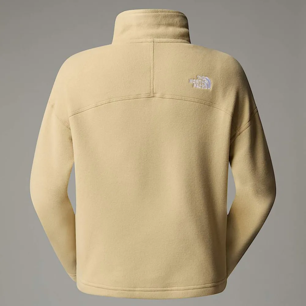 Cheap The North Face Polaire Courte à Col Zippé 100 Glacier Pour Femme Khaki Stone