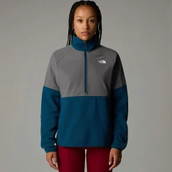 New The North Face Polaire épaisse Demi-zippée Glacier Pour Femme Midnight Petrol-Smoked Pearl