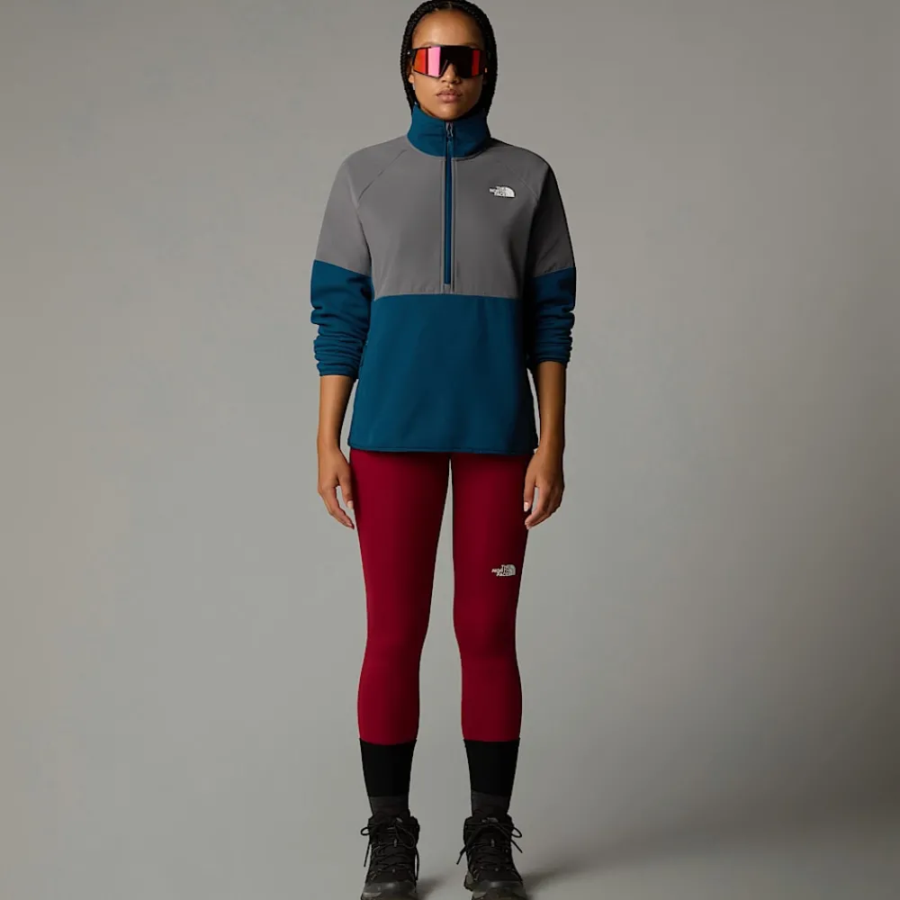 New The North Face Polaire épaisse Demi-zippée Glacier Pour Femme Midnight Petrol-Smoked Pearl