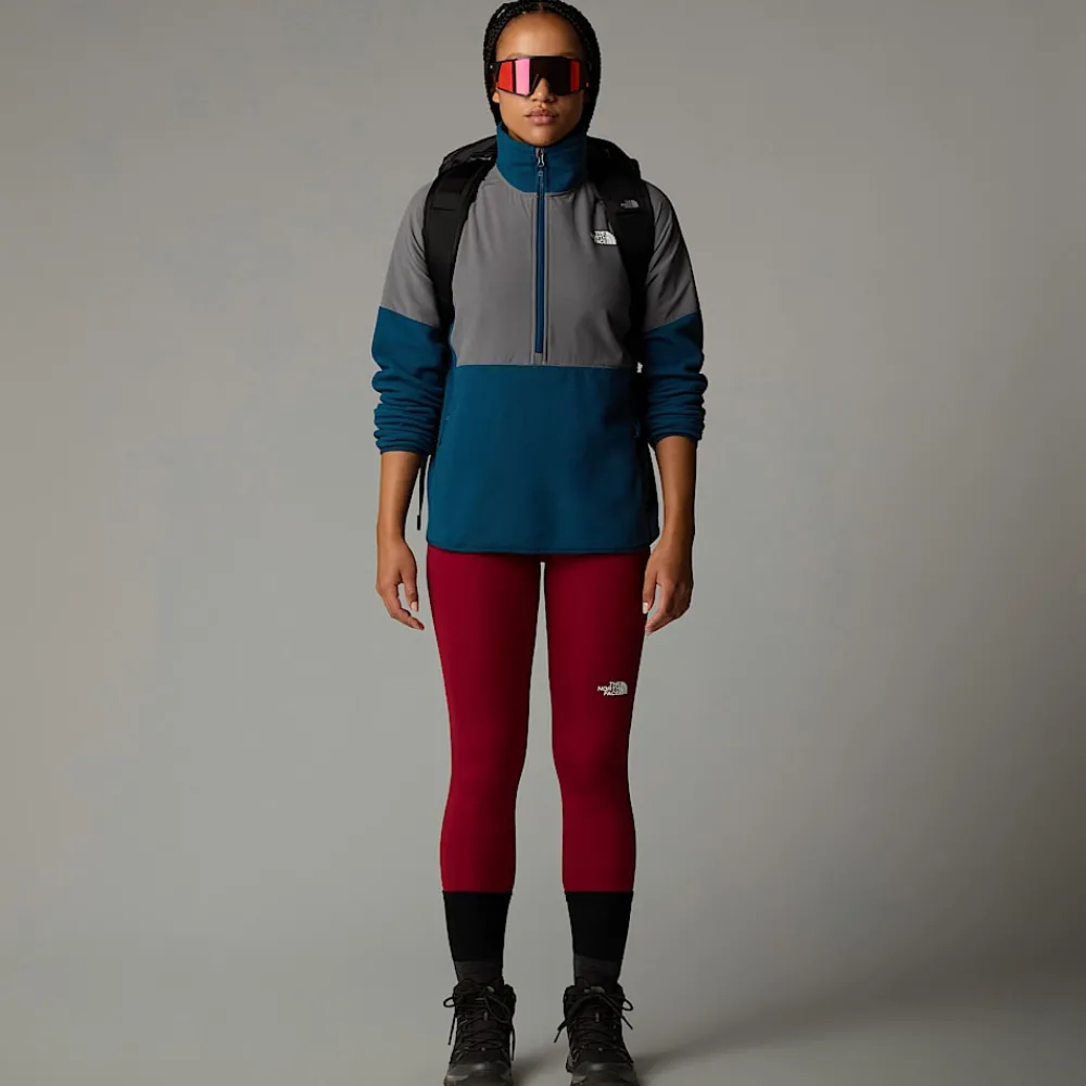 New The North Face Polaire épaisse Demi-zippée Glacier Pour Femme Midnight Petrol-Smoked Pearl