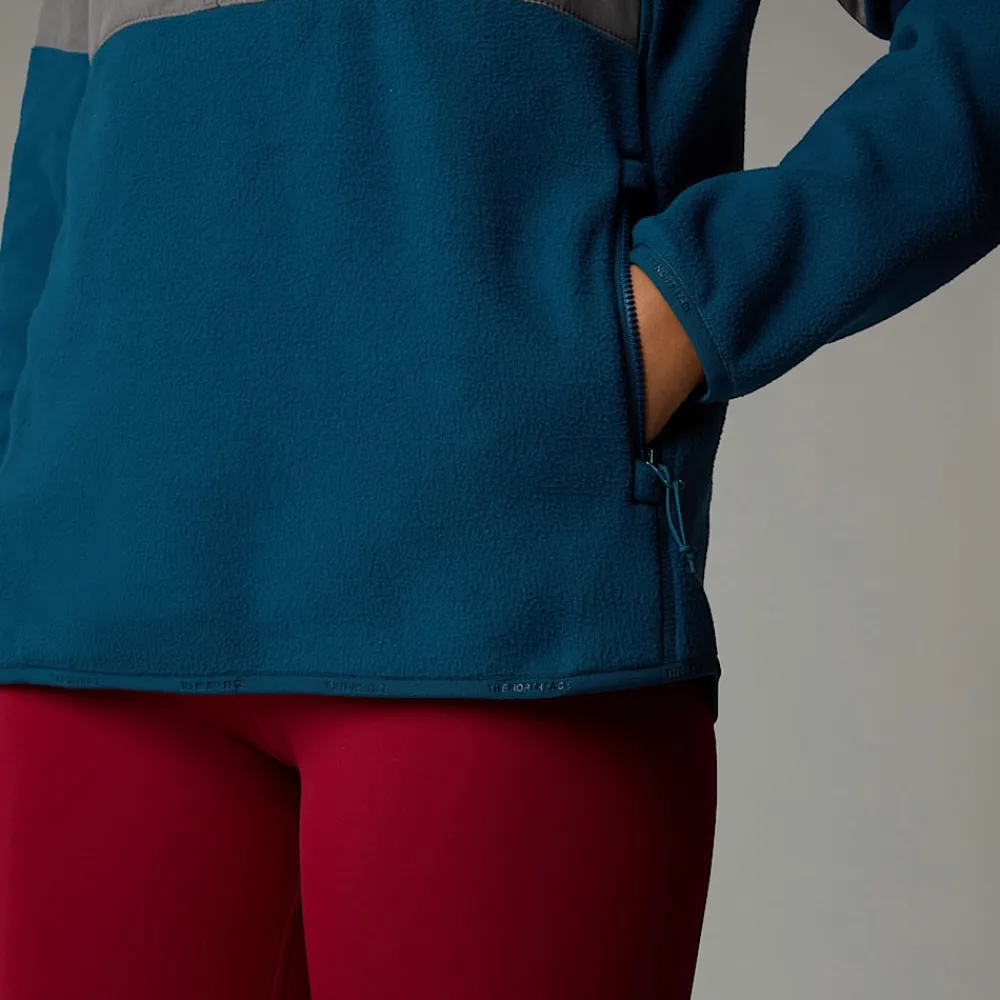 New The North Face Polaire épaisse Demi-zippée Glacier Pour Femme Midnight Petrol-Smoked Pearl