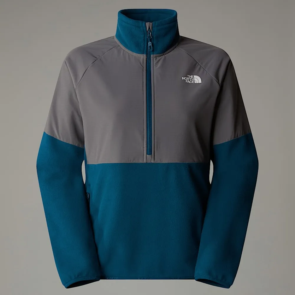 New The North Face Polaire épaisse Demi-zippée Glacier Pour Femme Midnight Petrol-Smoked Pearl