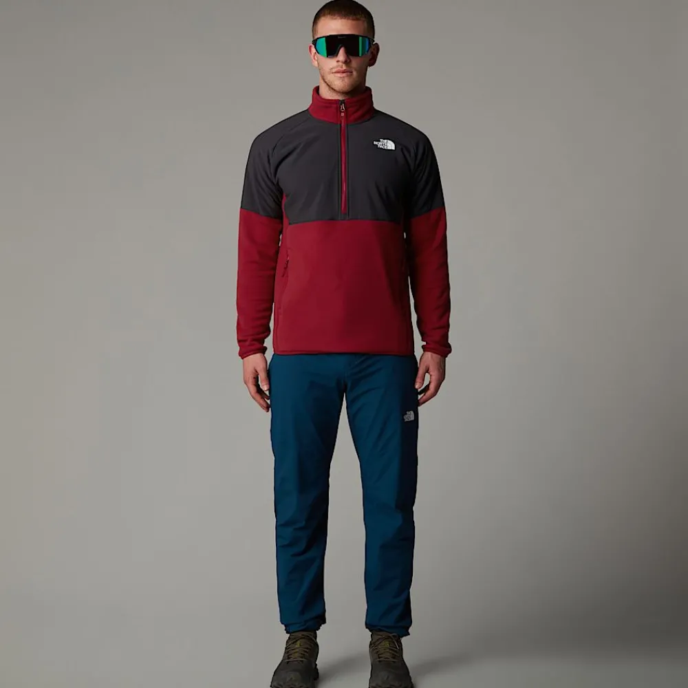 Store The North Face Polaire épaisse Demi-zippée Glacier Pour Homme Garnet Red-Asphalt Grey