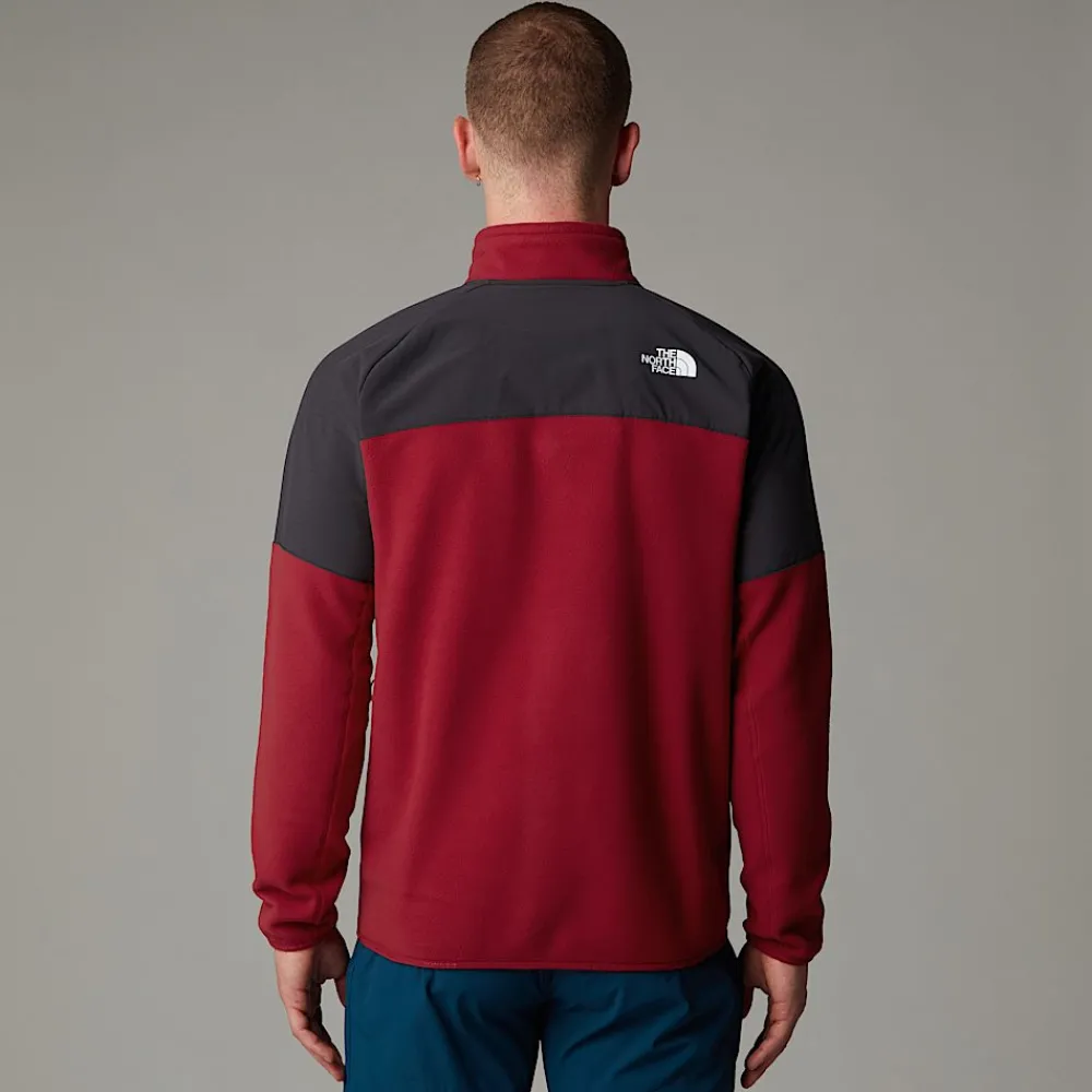 Store The North Face Polaire épaisse Demi-zippée Glacier Pour Homme Garnet Red-Asphalt Grey