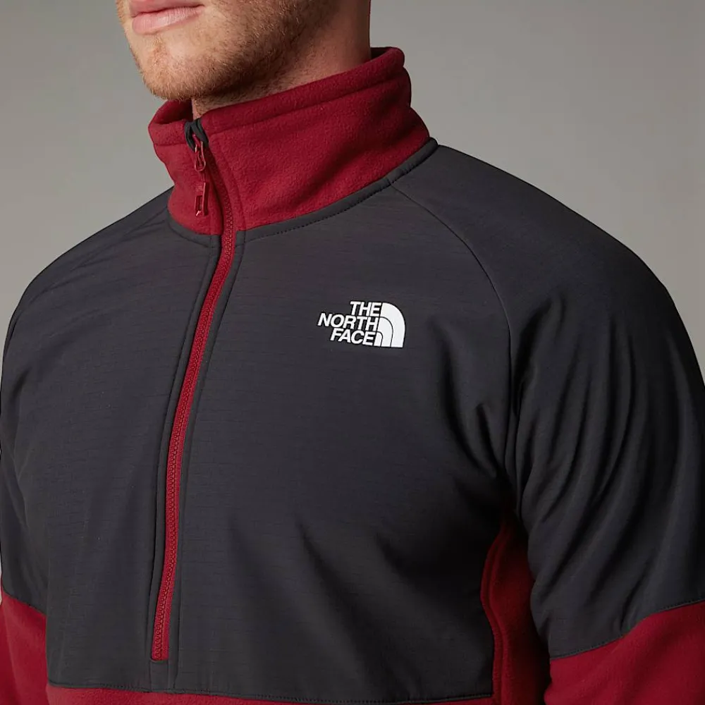 Store The North Face Polaire épaisse Demi-zippée Glacier Pour Homme Garnet Red-Asphalt Grey