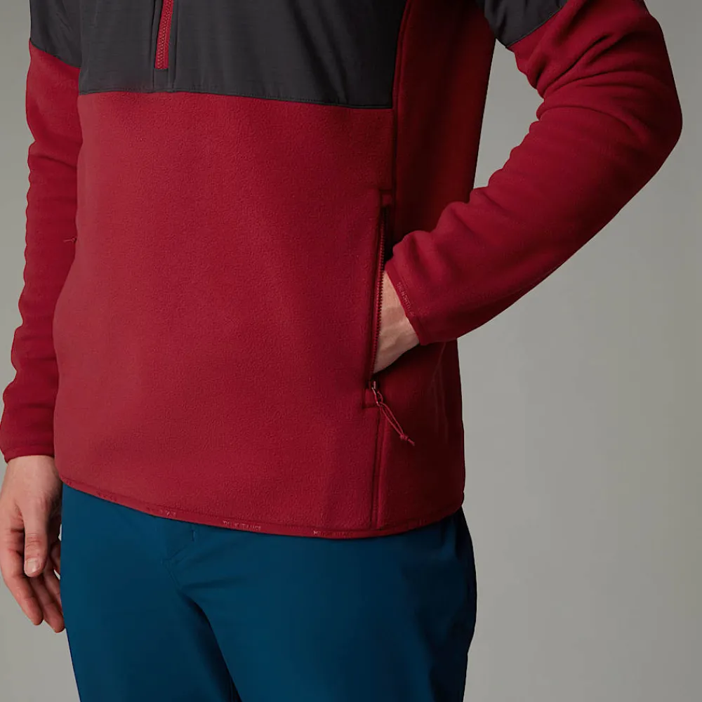 Store The North Face Polaire épaisse Demi-zippée Glacier Pour Homme Garnet Red-Asphalt Grey