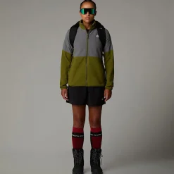 Shop The North Face Polaire épaisse Zippée Glacier Pour Femme Forest Olive-Smoked Pearl