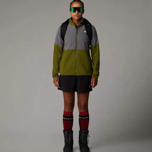 Shop The North Face Polaire épaisse Zippée Glacier Pour Femme Forest Olive-Smoked Pearl