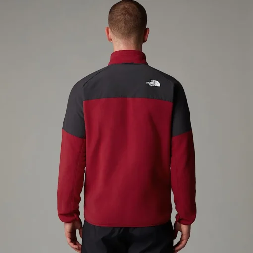 Discount The North Face Polaire épaisse Zippée Glacier Pour Homme Garnet Red-Asphalt Grey