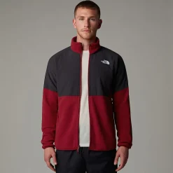 Discount The North Face Polaire épaisse Zippée Glacier Pour Homme Garnet Red-Asphalt Grey