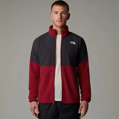 Discount The North Face Polaire épaisse Zippée Glacier Pour Homme Garnet Red-Asphalt Grey