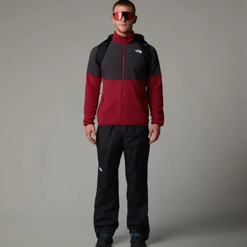 Discount The North Face Polaire épaisse Zippée Glacier Pour Homme Garnet Red-Asphalt Grey