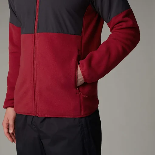 Discount The North Face Polaire épaisse Zippée Glacier Pour Homme Garnet Red-Asphalt Grey