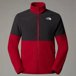 Discount The North Face Polaire épaisse Zippée Glacier Pour Homme Garnet Red-Asphalt Grey