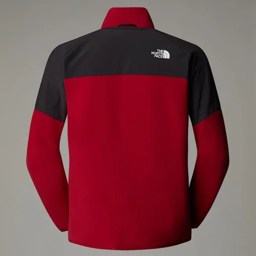 Discount The North Face Polaire épaisse Zippée Glacier Pour Homme Garnet Red-Asphalt Grey