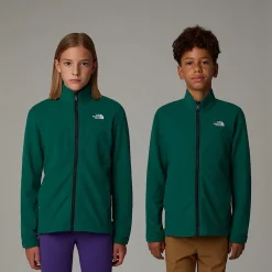 Fashion The North Face Polaire Zippée Glacier Pour Enfant Evergreen