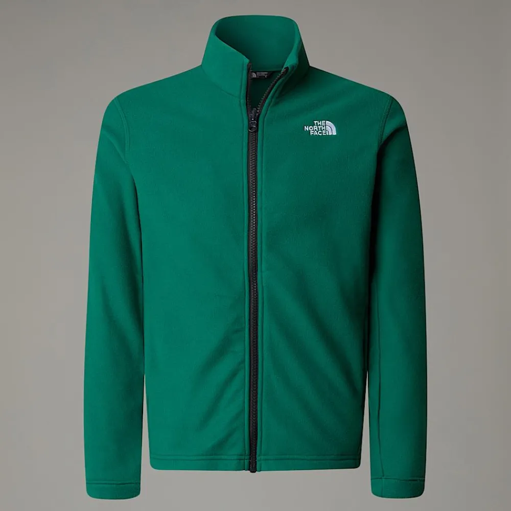 Fashion The North Face Polaire Zippée Glacier Pour Enfant Evergreen