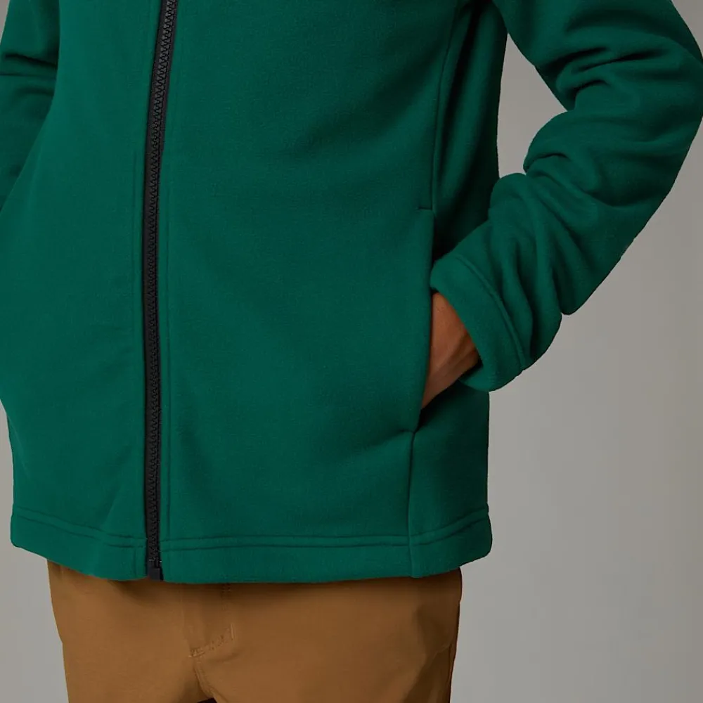 Fashion The North Face Polaire Zippée Glacier Pour Enfant Evergreen