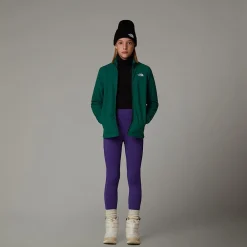 Fashion The North Face Polaire Zippée Glacier Pour Enfant Evergreen