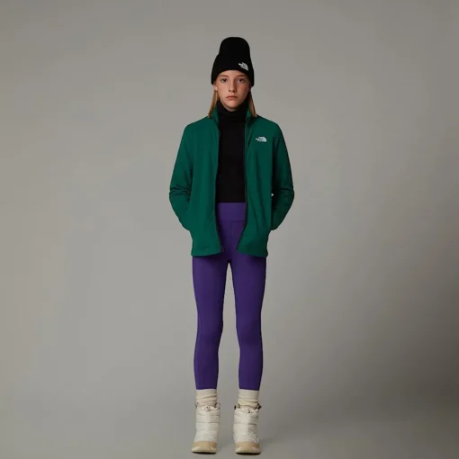 Fashion The North Face Polaire Zippée Glacier Pour Enfant Evergreen